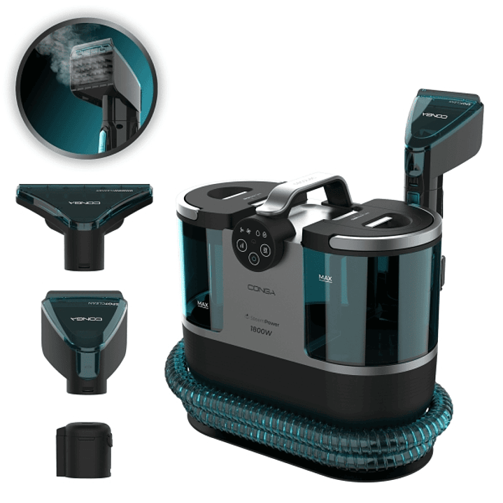Cecotec Conga 7000 Carpet and Spot Clean Steam Max Aspirador para Tapiceria - Filtros para Solidos y Liquidos - Funcion de Soplado - Incluye Accesorio 1