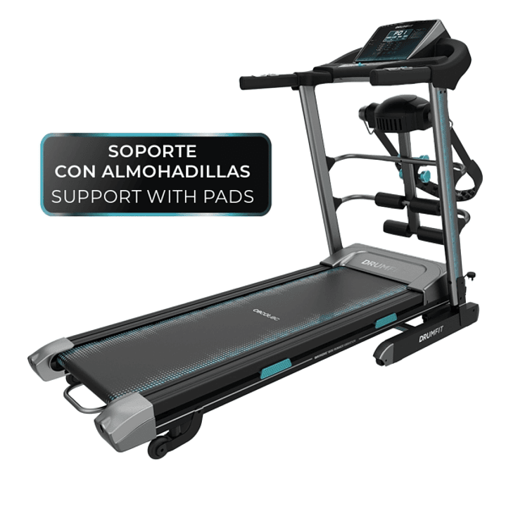 Cecotec DrumFit WayHome 1600 Obelia Pro Cinta de Correr Plegable - 1500W - Velocidad 16km/h - Inclinacion Motorizada - Amortiguacion - LCD - Cinturon  1