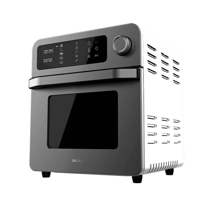 Cecotec Bake and Fry 1500 Touch Horno de Sobremesa - 1700W - Capacidad de 15L - Funcion Freidora de Aire - 10 Menus Preestablecidos - Rango de 60 a 23 1