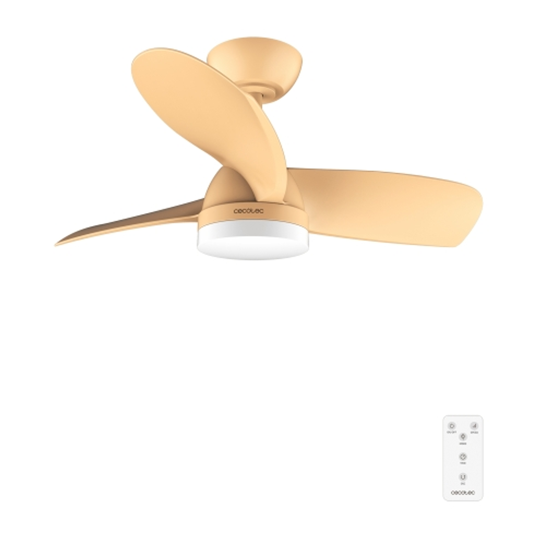 Cecotec EnergySilence Aero 3050 Orange Ventilador de Techo con 3 Aspas y Luz Integrada - 35W - Diametro de 36