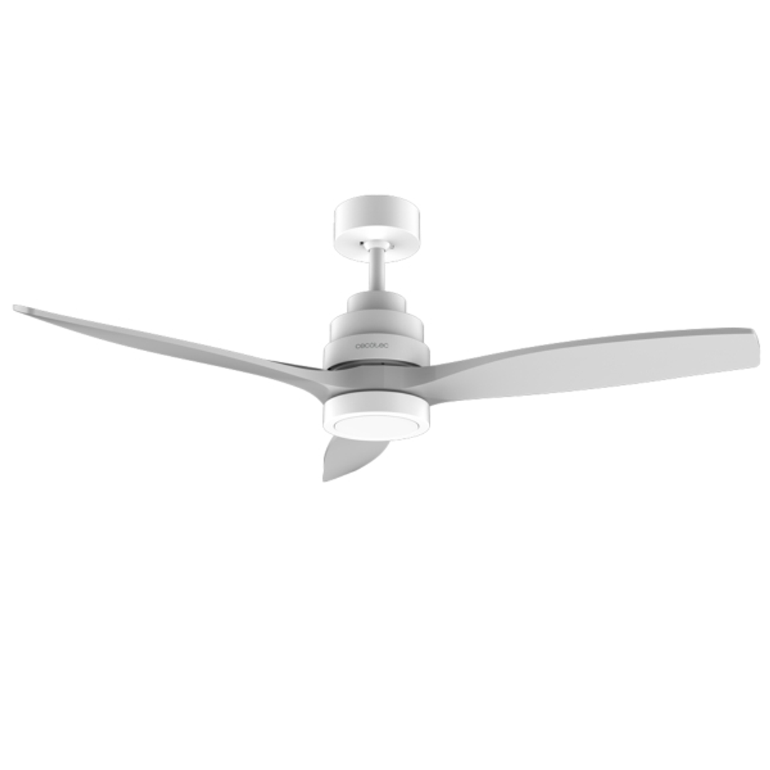 Cecotec EnergySilence Aero 5200 White Design Ventilador de Techo con 3 Aspas y Luz LED Integrada - 38W - Diametro de 52
