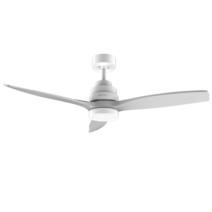Cecotec EnergySilence Aero 5200 White Design Ventilador de Techo con 3 Aspas y Luz LED Integrada - 38W - Diametro de 52