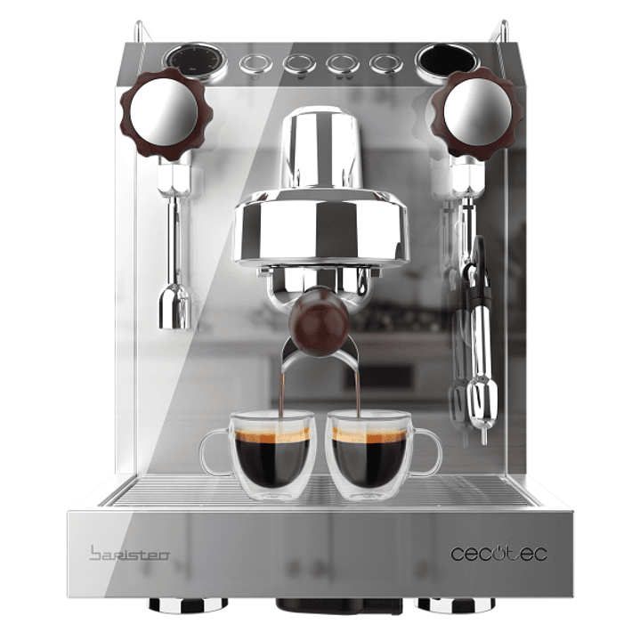 Cecotec Baristeo Classic Cafetera Expresso - 2700W - Sistema de Pre-Infusion - 15Bar - Control PID - Deposito 2.5L Extraible - Grifos Independientes - 1