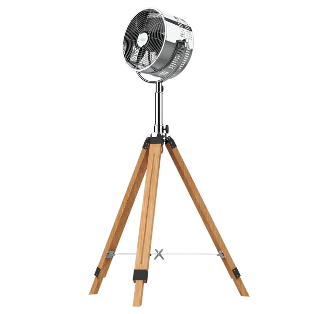 Cecotec EnergySilence 1200 Woody Ventilador de Pie con 3 Aspas - 80W - Tripode de Madera - Diametro de 30cm - 3 Velocidades - Altura Regulable hasta 9 1