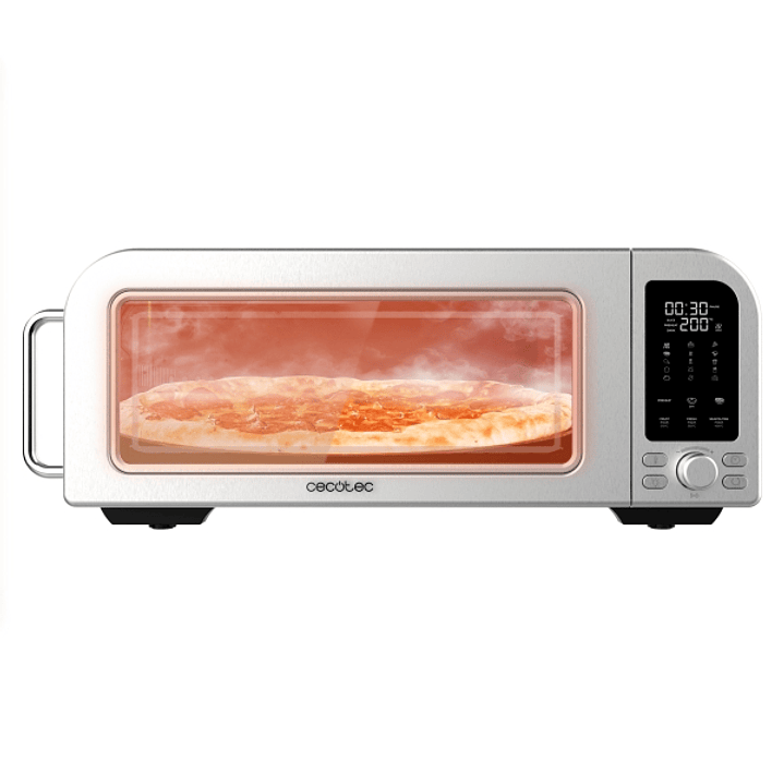 Cecotec Fun Pizza and Co Forno Bravo Horno Electrico para Pizzas con Ventana - 2000W - Temperatura hasta 400°C - Capacidad 18L - 15 Funciones - Acceso 1