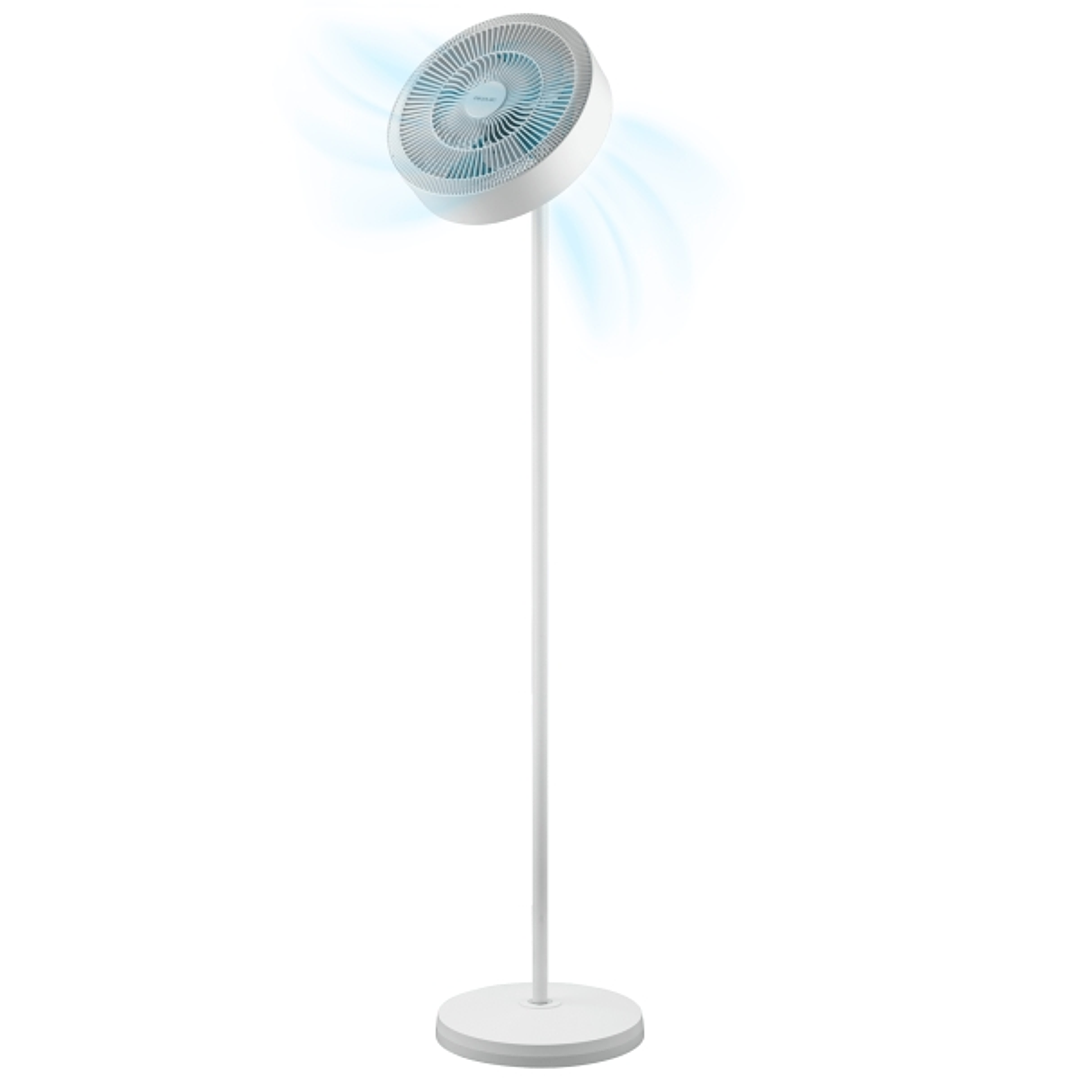 Cecotec EnergySilence FanLamp Ventilador de Pie con Luz - 36W - Aro LED con 3 Tonos - Salida de Aire Reversible - Giro de 360º Ajustable - Temporizado 1