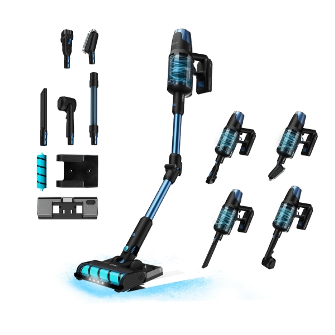 Cecotec Conga Rockstar 8500 Infinity ErgoWet Animal T Aspirador Escoba Vertical sin Cable - 680W - 30kPa - Autonomia 100min - Cepillo Motorizado - Dep 1