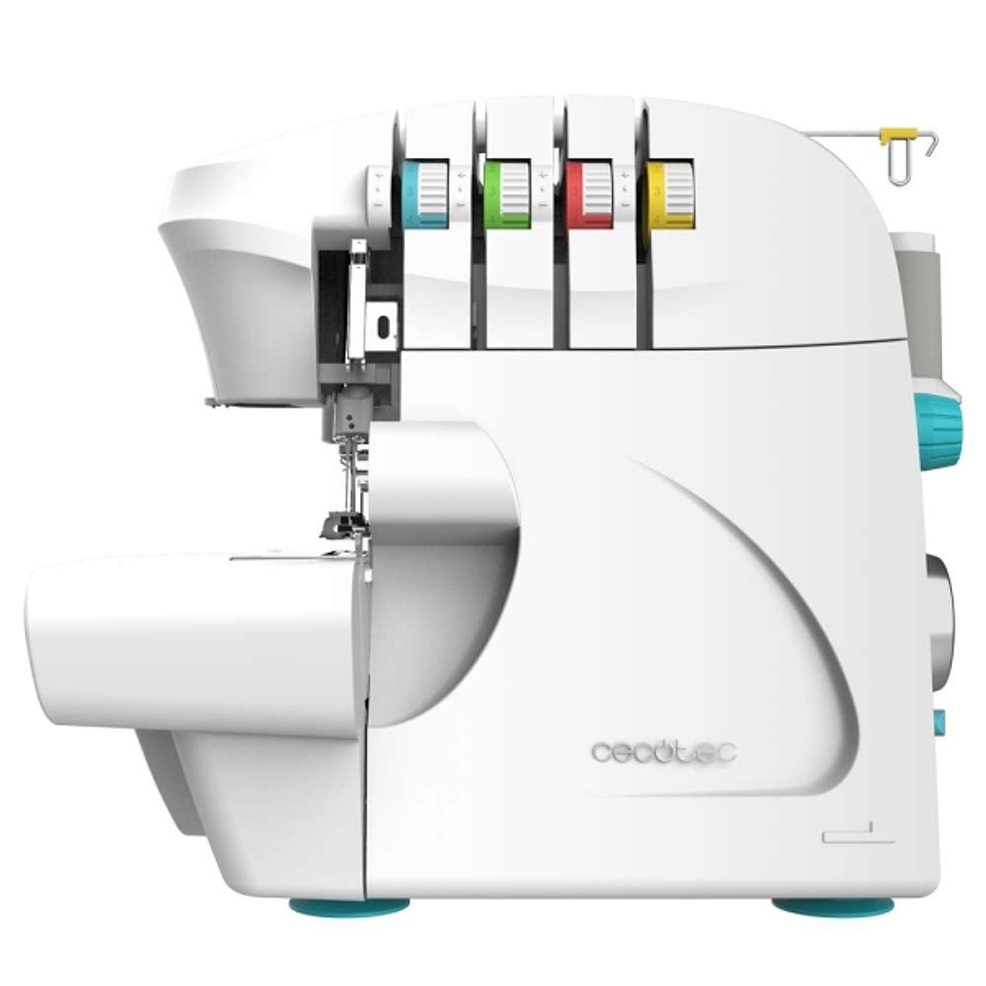 Cecotec BelleCouture OverLock Maquina de Coser Remalladora de 4 Hilos - Velocidad hasta 1100rpm - Apto para Todo Tipo de Tejidos - Prensatelas Ajustab 1