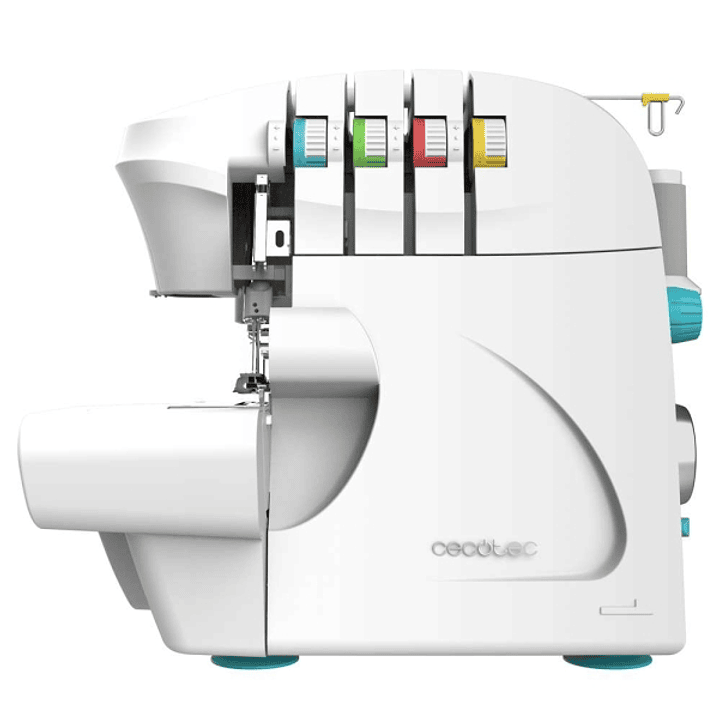 Cecotec BelleCouture OverLock Maquina de Coser Remalladora de 4 Hilos - Velocidad hasta 1100rpm - Apto para Todo Tipo de Tejidos - Prensatelas Ajustab 1