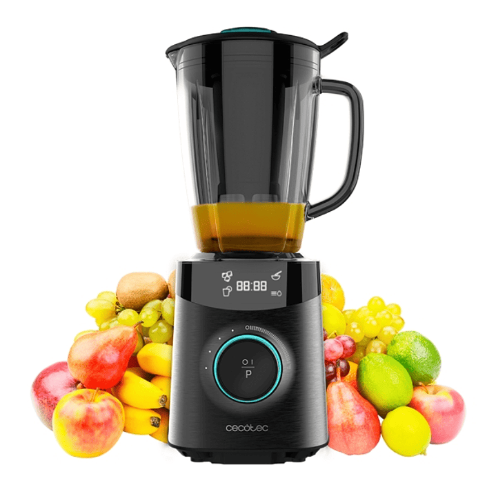 Cecotec Power Black Titanium 1800 Advance Batidora de Vaso - 1800W - Cuchilla de Titanio - Jarra de Vidrio 1.8L - Programas Automaticos - 10 Velocidad 1