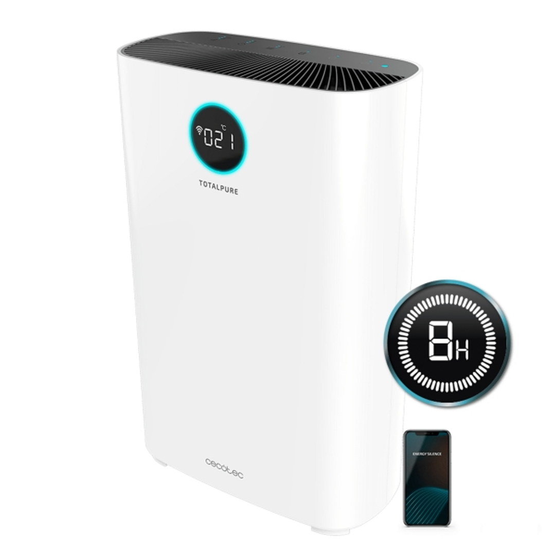 Cecotec TotalPure 5000 Connected Purificador de Aire - Potencia de 30W - Filtro de 3 Etapas - Cobertura hasta 130m3 - Control Wi-Fi - Pantalla LED - S 1