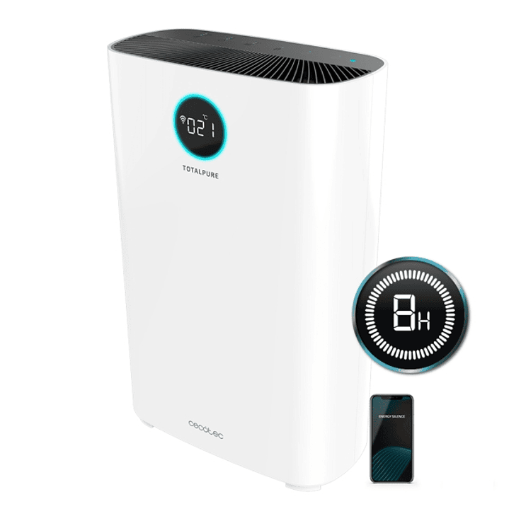 Cecotec TotalPure 5000 Connected Purificador de Aire - Potencia de 30W - Filtro de 3 Etapas - Cobertura hasta 130m3 - Control Wi-Fi - Pantalla LED - S 1