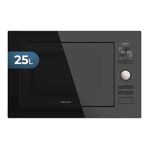 Cecotec GrandHeat 2590 Built-in Microondas Encastrable - 900W - Capacidad 25L - Grill 1000W - 8 Funciones Preconfiguradas - Temporizador - Funcion Qui