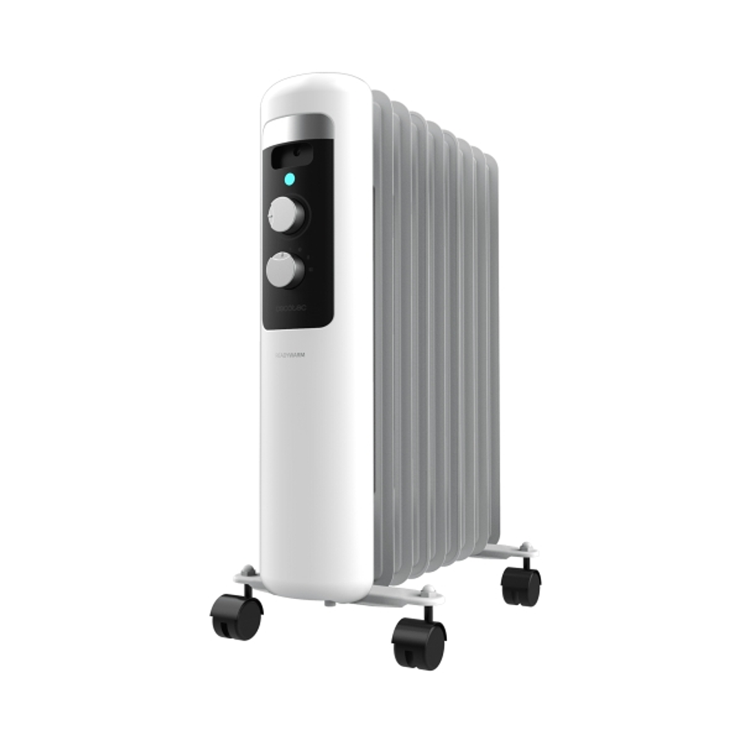 Cecotec ReadyWarm 950 Space White Radiador de Aceite con 9 Modulos de 120x500mm - 2000W - Calienta hasta 20m2 - Potencia Regulable - Facil Transporte  1