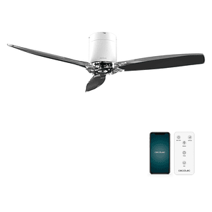 Cecotec EnergySilence Aero 5285 WhiteTransparent Connected Ventilador de Techo de 3 Aspas - 40W - Diametro de 52