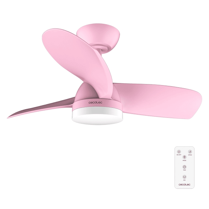 Cecotec EnergySilence Aero 3050 Pink Ventilador de Techo con 3 Aspas y Luz - 35W - Diametro 36