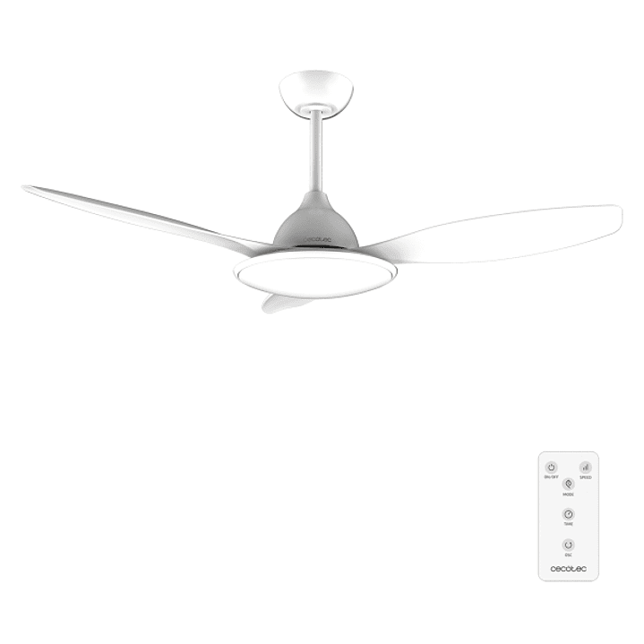 Cecotec EnergySilence 4800 Light White Ventilador de Techo con 3 Aspas y Luz - 35W - Diametro de 48
