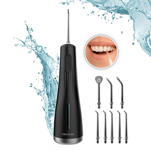 Cecotec ToothCare Jet Liberty Irrigador Dental Portatil - 8 Boquillas Intercambiables - 4 Modos - Deposito de 250ml - Resistente al Agua IPX7 - Compac