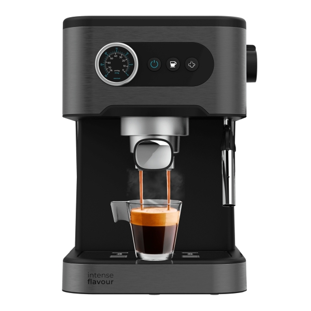 Cecotec Power Espresso 20 Pro Cafetera Expresso - Pantalla con Botones - Vaporizador Orientable - Doble Salida para Cafe - Deposito 1.5L Extraible - S 1