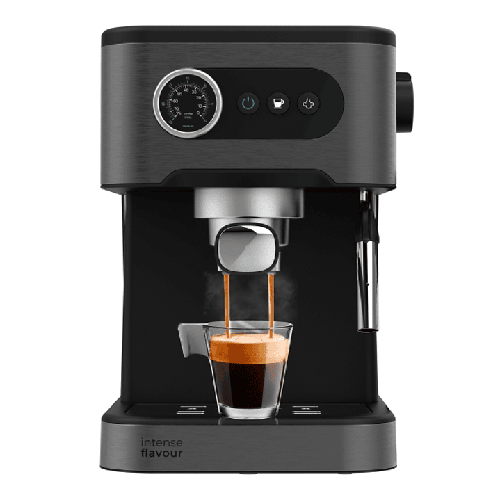Cecotec Power Espresso 20 Pro Cafetera Expresso - Pantalla con Botones - Vaporizador Orientable - Doble Salida para Cafe - Deposito 1.5L Extraible - S 1