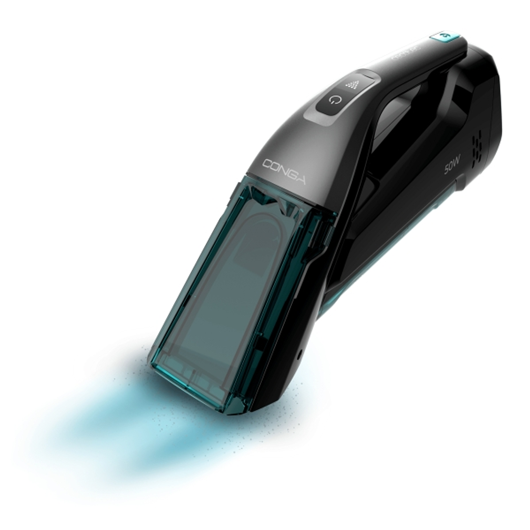 Cecotec Conga Hand Carpet and Spot Clean 1500 Aspirador de Mano para Tapiceria - Doble Deposito - Autonomia 20min - Cepillo de Cerdas - sin Cables - I 1