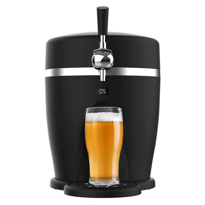 Cecotec BeerFlow 5000 Dispensador de Cerveza - 60W - Temperatura Ajustable de 3 a 6°C - Compatible con Barriles de 5L - Bandeja y Asa Extraibles - Ind 1