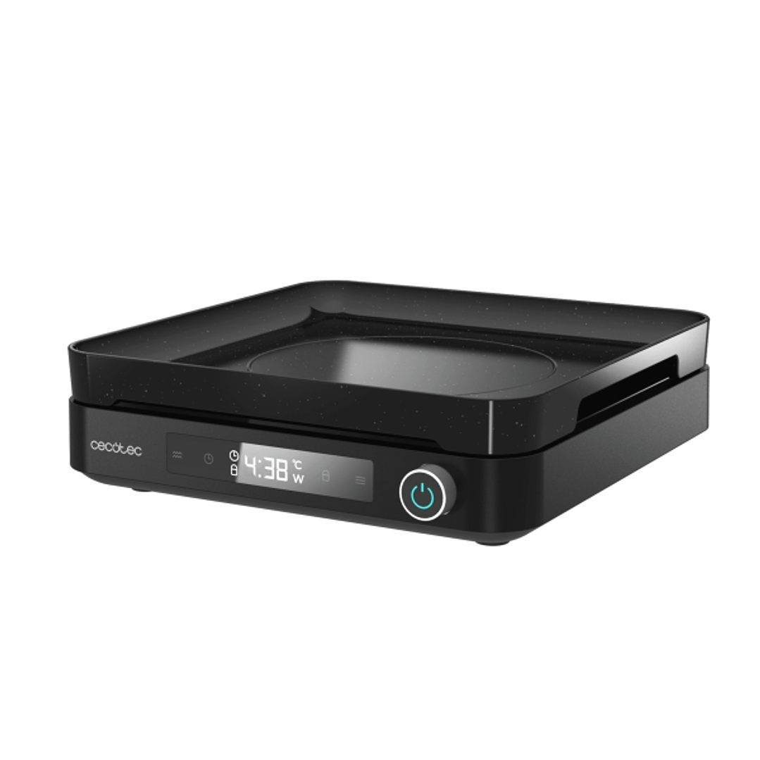 Cecotec Full Magma Grill Placa de Induccion Portatil - 2000W - Control Tactil - Temperatura de 60 a 260°C - Programacion de Coccion hasta 3h - Tempori 1