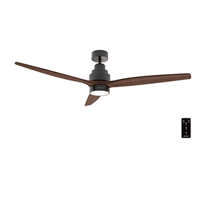 Cecotec EnergySilence Aero 5300 BlackandWood Design Ventilador de Techo con 3 Aspas de Madera y Luz - 40W - Diametro de 52