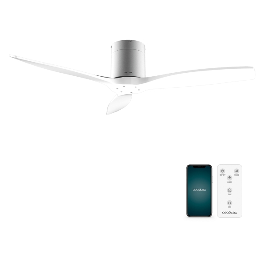 Cecotec EnergySilence Aero 5500 Aqua IronWhite Connected Ventilador de Techo de 3 Aspas - 40W - Diametro de 52
