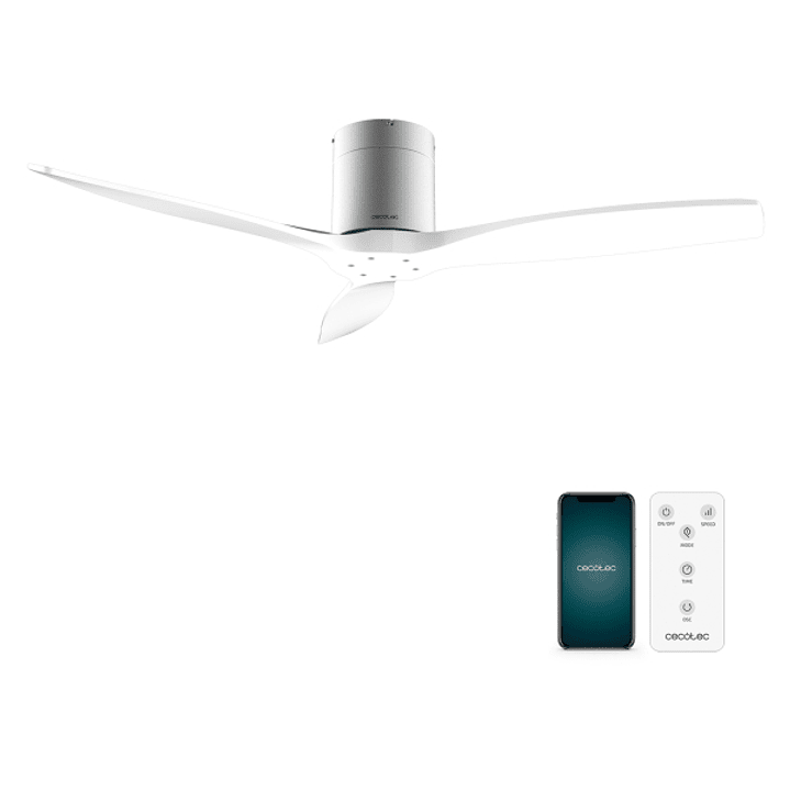 Cecotec EnergySilence Aero 5500 Aqua IronWhite Connected Ventilador de Techo de 3 Aspas - 40W - Diametro de 52