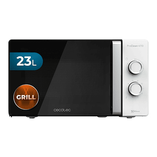 Cecotec Proclean 4110 Microondas - 1280W - Capacidad 23L - Revestimiento Repelente de Suciedad - Tecnologia 3Dwave Envolvente - Grill 1000W - Puerta d