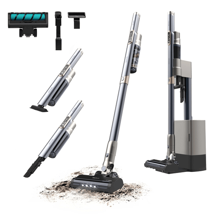 Cecotec Scoba 2100 Station Aspirador Escoba Vertical sin Cable - 210W - Base con Autovaciado - Autonomia 40min - 20kPa - Cepillo Motorizado - Bateria  1