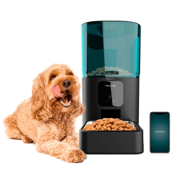 Cecotec Pumba 6000 Purrfect Meal Smart Comedero para Mascotas de 6L -10 Comidas Diarias - Cuenco de Acero Inoxidable - Anti Atascos - Bloqueo - Funcio 1