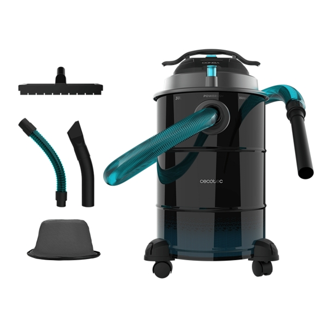 Cecotec Conga Ash 6000 EasyGo Home XL Aspirador de Cenizas y Pellet - Potencia de 1500W - Capacidad 30L - Succion 21kPa - Ruedas y Asa - Facil Limpiez 1