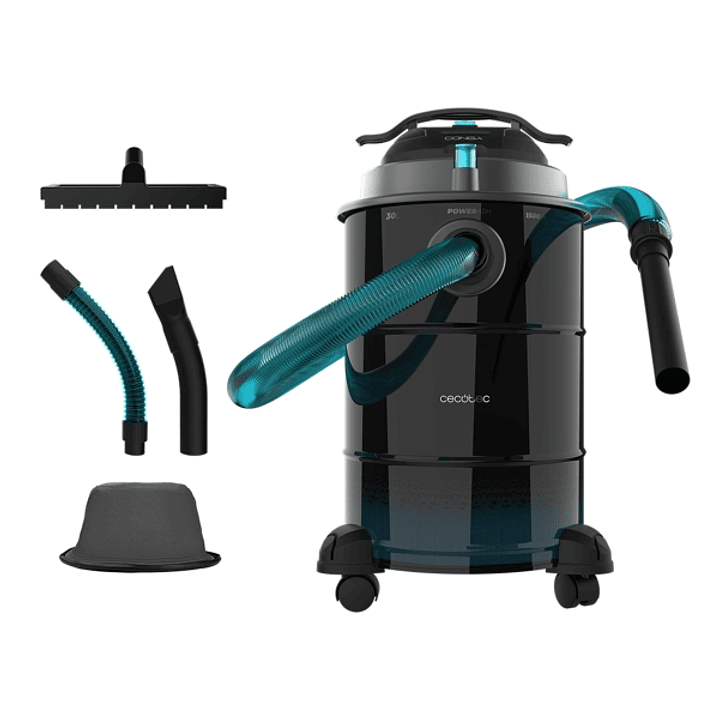 Cecotec Conga Ash 6000 EasyGo Home XL Aspirador de Cenizas y Pellet - Potencia de 1500W - Capacidad 30L - Succion 21kPa - Ruedas y Asa - Facil Limpiez 1