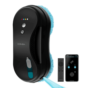 Cecotec Conga Windroid 890 SprayWater Smart Connected T Robot Limpiacristales 3 en 1 - Navegacion Inteligente - Pulveriza Liquido Automaticamente - In