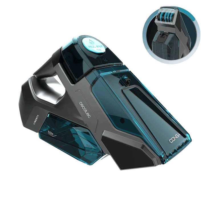 Cecotec Conga Motorhand Carpet and Spot Clean 2000 Aspirador de Mano para Tapiceria - 90W - Autonomia 25min - Cepillo Motorizado - Spray para Manchas  1