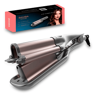 Cecotec Bamba RitualCare 2100 Summer Waves Plancha de Pelo para Ondas - Pantalla LCD - Temperatura Regulable - Tecnologia Ionica - Apagado Automatico 