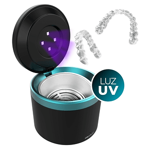 Cecotec ToothCare Easy Clean Limpiador Ultrasonico para Ferrulas y Dentaduras - Luz UV para Desinfeccion - Ciclos de 5min - Deposito 200ml - Cesta Int