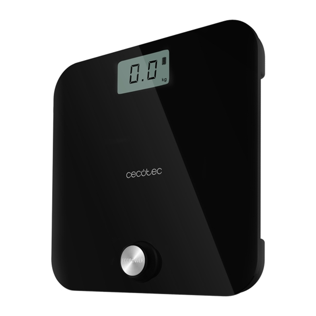 Cecotec Surface Precision 10000 Healthy Black Bascula Corporal - Energia sin Pilas - 4 Sensores - Cristal Templado - Pantalla LCD - Funcion de Autoapa 1