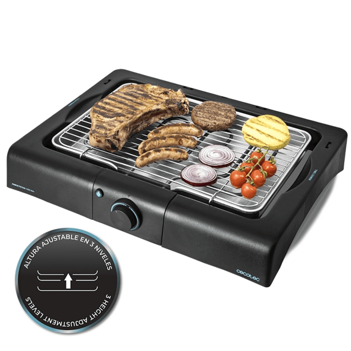 Cecotec PerfectSteak 4200 Way Barbacoa Electrica de Sobremesa - 2400W - Parrilla de Acero Inoxidable - Altura Ajustable - Bandeja Desmontable - Indica 1