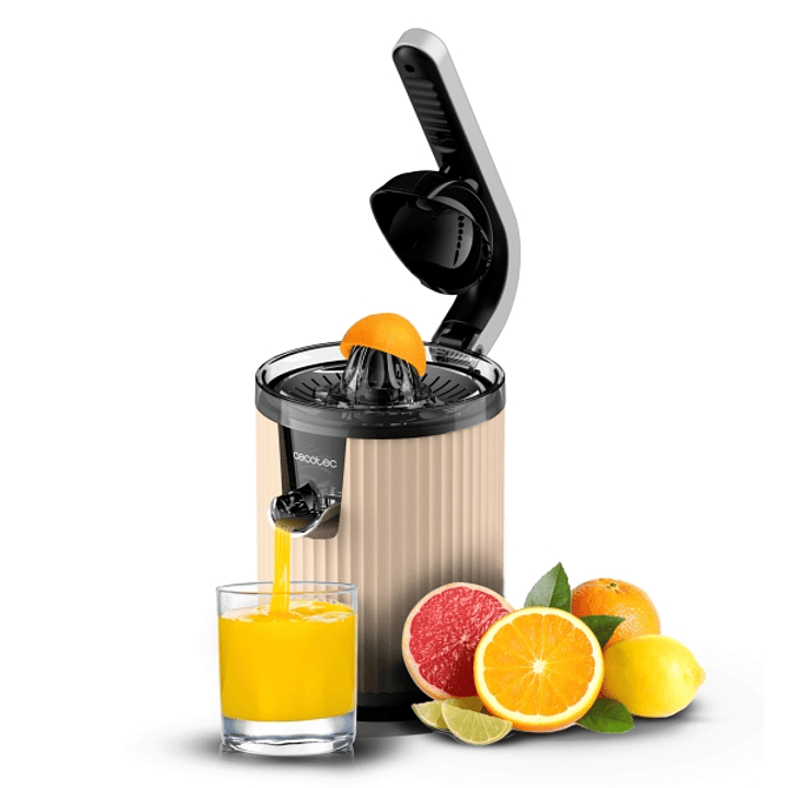 Cecotec Xqueeze RetroJuice 600 Exprimidor Electrico - 600W - Filtro de Acero Inoxidable - Conos Desmontables - Palanca de Presion - Sistema Antigoteo  1