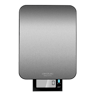 Cecotec Cook Control 9000 Waterproof Bascula de Cocina - Capacidad hasta 10kg - Precision de 1g - Resistente al Agua - Pantalla Extragrande - Acero In