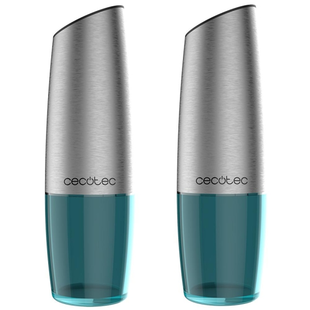 Cecotec InstantMill Gravity Duo Pack de 2 Molinillos Electricos de Especias - Cuerpo de Acero Inoxidable - Mecanismo Ajustable - Ventanas de Acrilico  1