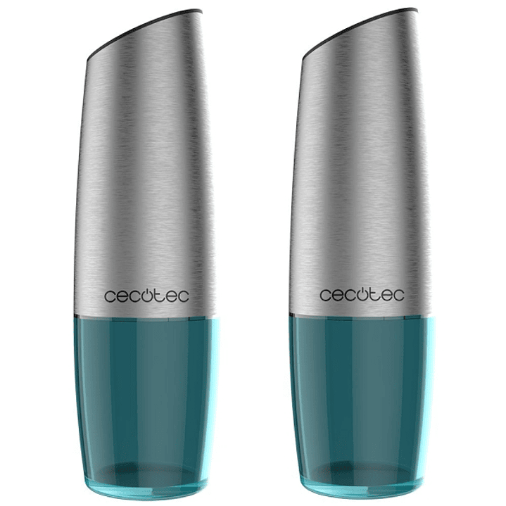 Cecotec InstantMill Gravity Duo Pack de 2 Molinillos Electricos de Especias - Cuerpo de Acero Inoxidable - Mecanismo Ajustable - Ventanas de Acrilico  1