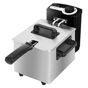 Cecotec Cleanfry Freidora de Aceite - 1000W - Capacidad de 1.5L - Filtro Oilcleaner - Temperatura hasta 190 ºC - Cubeta Esmaltada Apta para Lavavajill