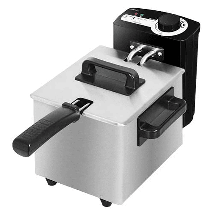 Cecotec Cleanfry Freidora de Aceite - 1000W - Capacidad de 1.5L - Filtro Oilcleaner - Temperatura hasta 190 ºC - Cubeta Esmaltada Apta para Lavavajill 1