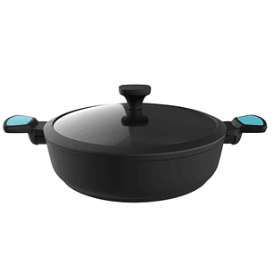 Cecotec Polka Platinum Thunder Cacerola de Aluminio Forjado de 28cm - Capacidad de 4L - Revestimiento Teflon Antiadherente - Apto para Lavavajillas - 