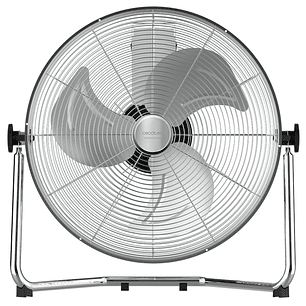 Cecotec EnergySilence 4300 Pro Ventilador Industrial de Suelo con 3 Aspas Metalicas - 110W - Silencioso - 3 Velocidades - Inclinacion Flexible - Base 