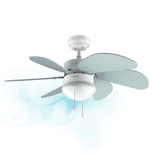 Cecotec EnerySilence Aero 3600 Vision Sky Ventilador de Techo con 6 Aspas y Lampara - 50W - Diametro de 92cm - 3 Velocidades - Aspas Reversibles - Mod